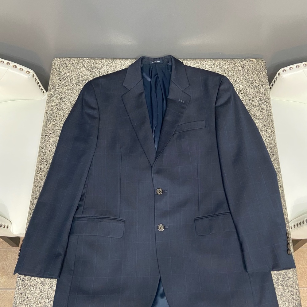 RALPH RALPH LAUREN 100% Wool Mens Navy 2 Button Blazer/Sportcoat 40R Career